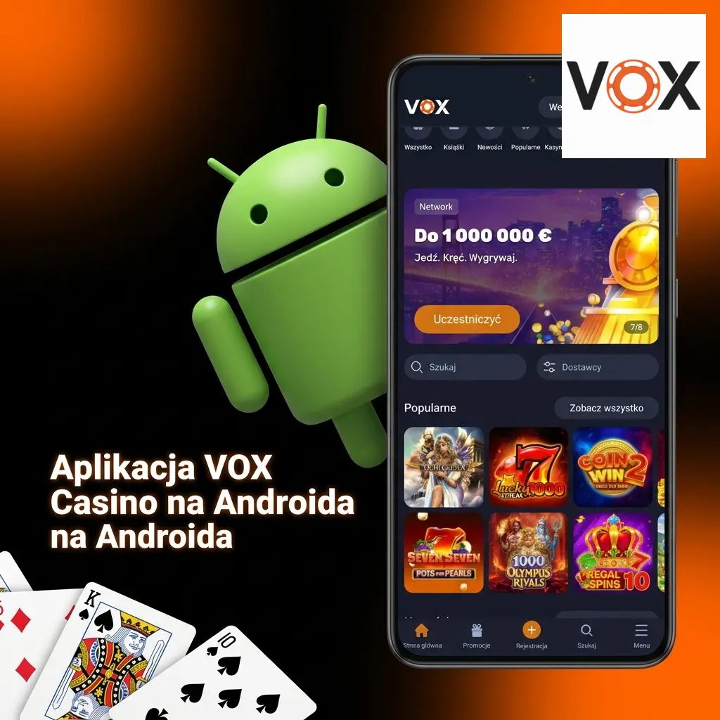 Aplikacja VOX Casino na Androida – pobierz APK i instaluj na smartfonie lub tablecie z Android 5.0+