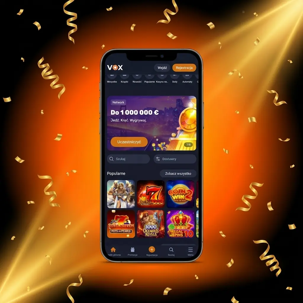 Aplikacja VOX Casino na Android, iOS i Windows – bonus 10 000 PLN i 600 darmowych spinów
