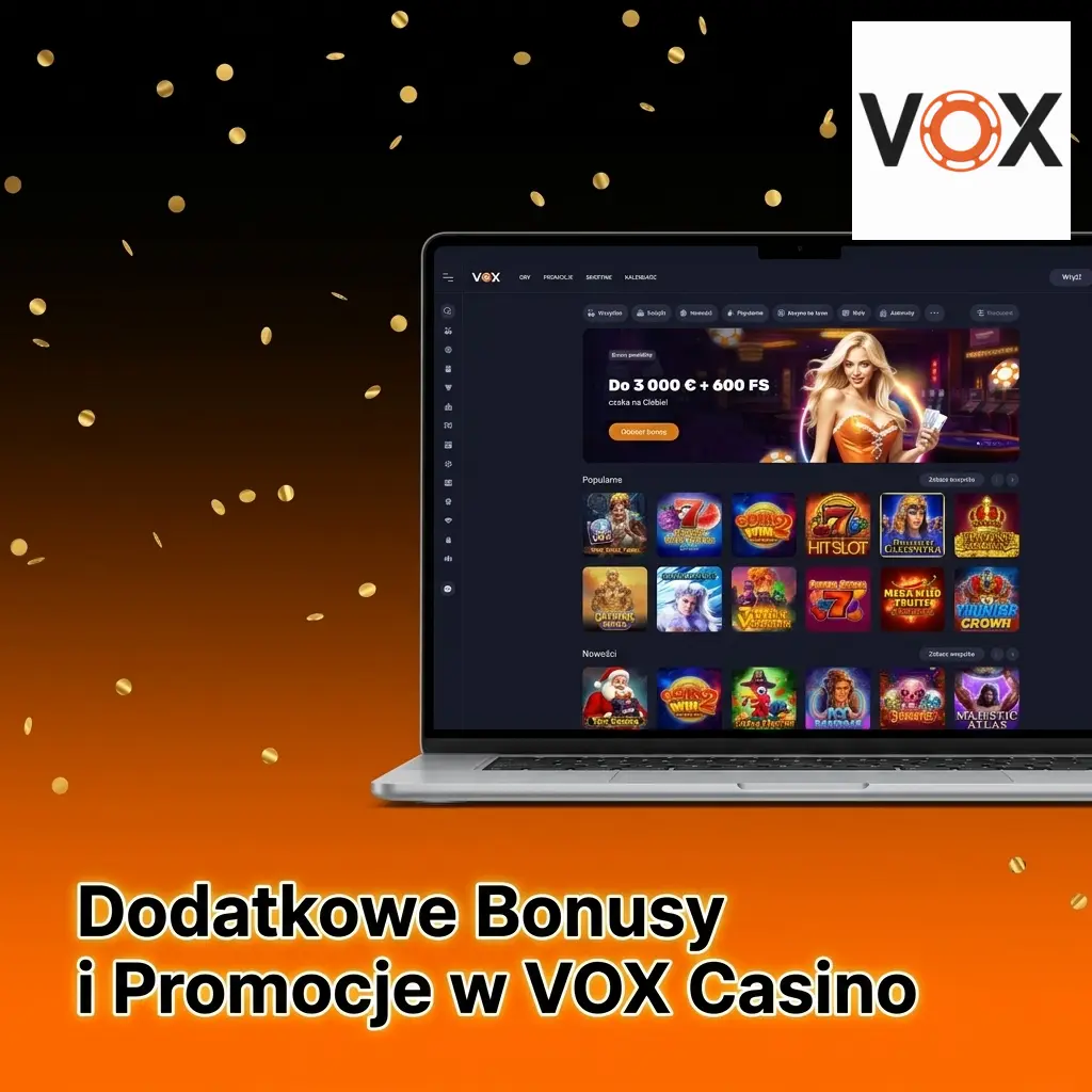 VOX Casino bonusy: reload, cashback, program VIP i turnieje slotowe dla aktywnych graczy