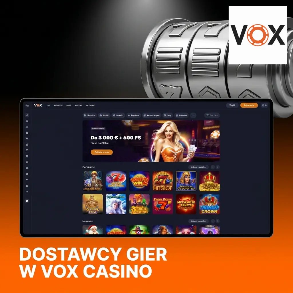 Dostawcy gier VOX Casino – ponad 100 producentów, w tym Pragmatic Play, NetEnt, Evolution Gaming i Microgaming