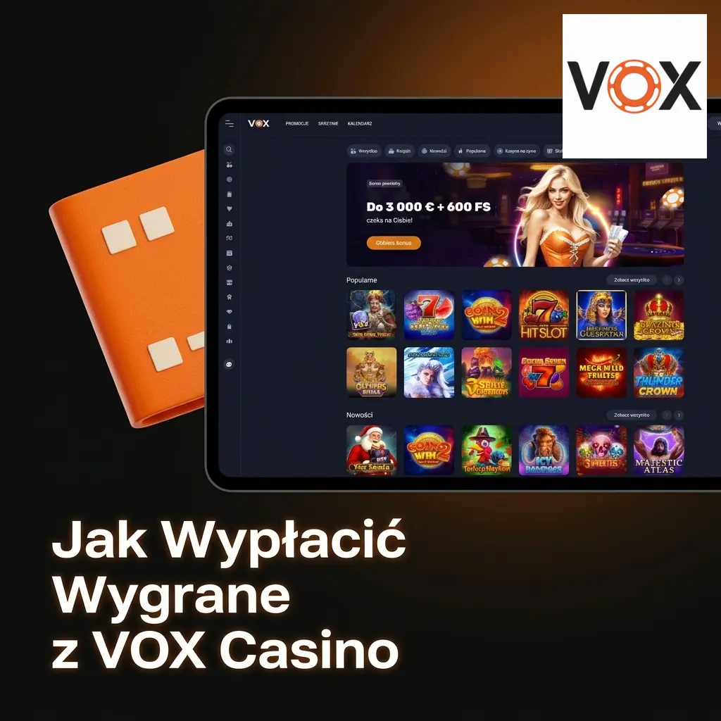 Kroki wypłaty wygranych z VOX Casino – logowanie, kasa, wybór metody i potwierdzenie transakcji