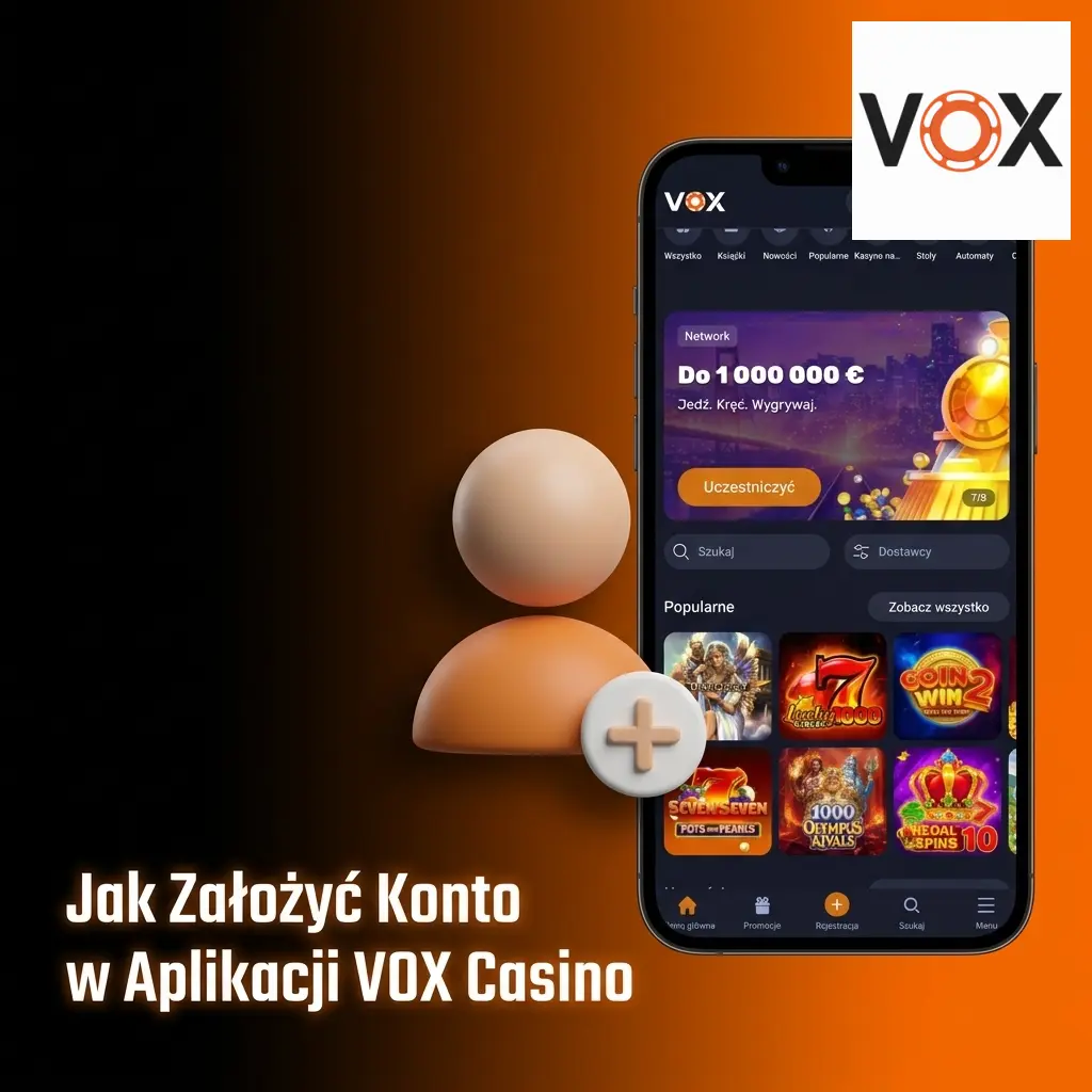 Kroki rejestracji konta w aplikacji VOX Casino – formularz, dane osobowe, weryfikacja e-mail