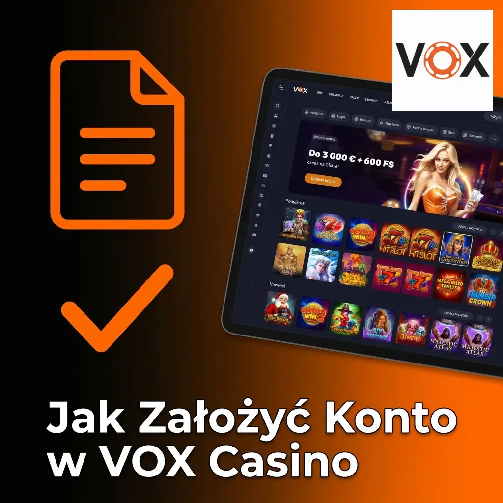 Rejestracja w VOX Casino – formularz konta, dane osobowe i weryfikacja e-mail krok po kroku