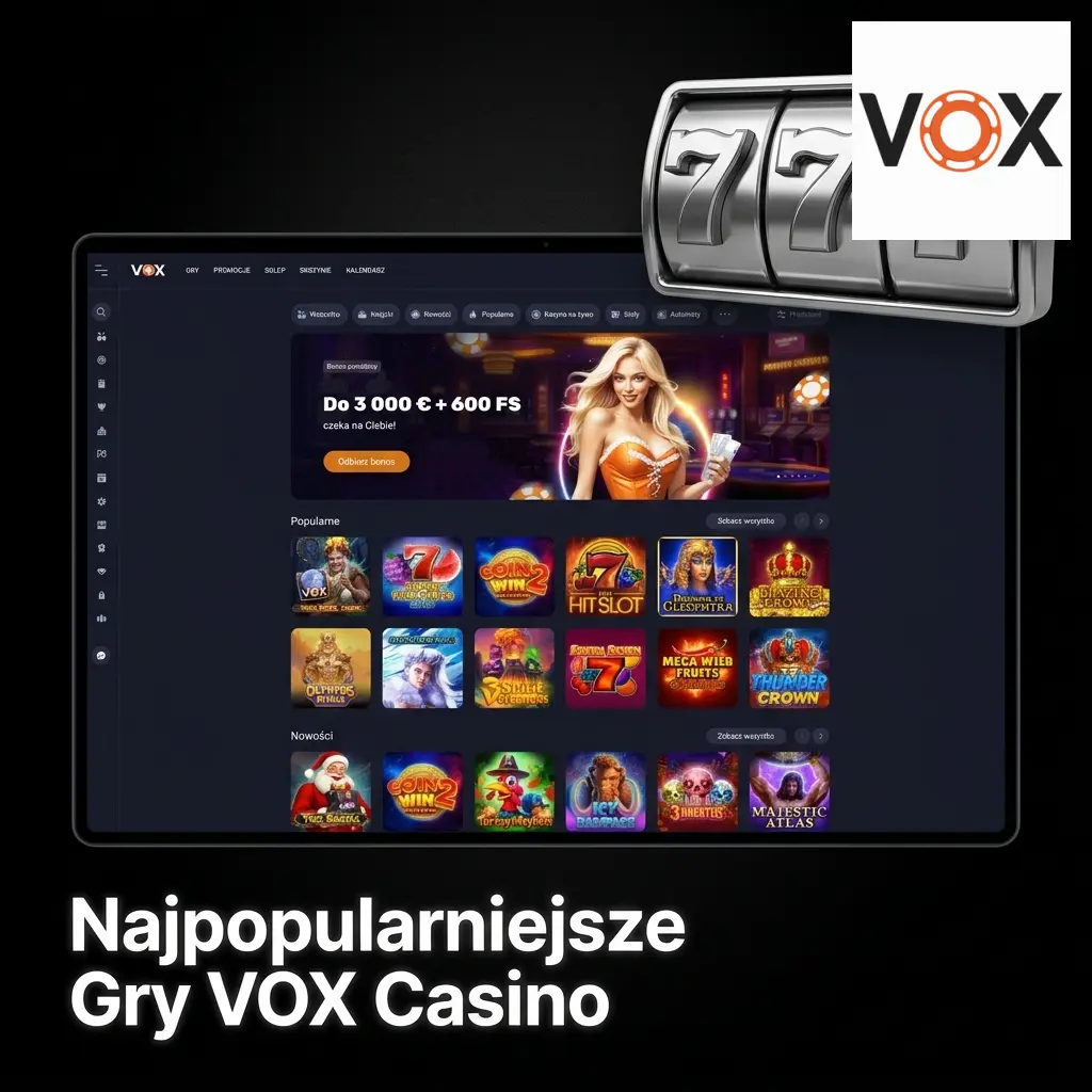Najpopularniejsze gry VOX Casino – Book of Dead, Gates of Olympus, Sweet Bonanza i inne tytuły dla graczy z Polski