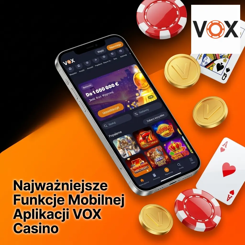 Aplikacja VOX Casino – ponad 3000 gier, BLIK, kryptowaluty, bonus 10 000 PLN i kasyno na żywo 24/7