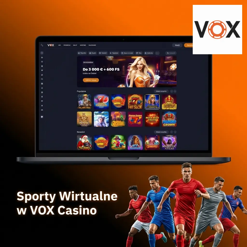 Sporty wirtualne w VOX Casino – piłka nożna, wyścigi konne, F1 i więcej, dostępne 24/7
