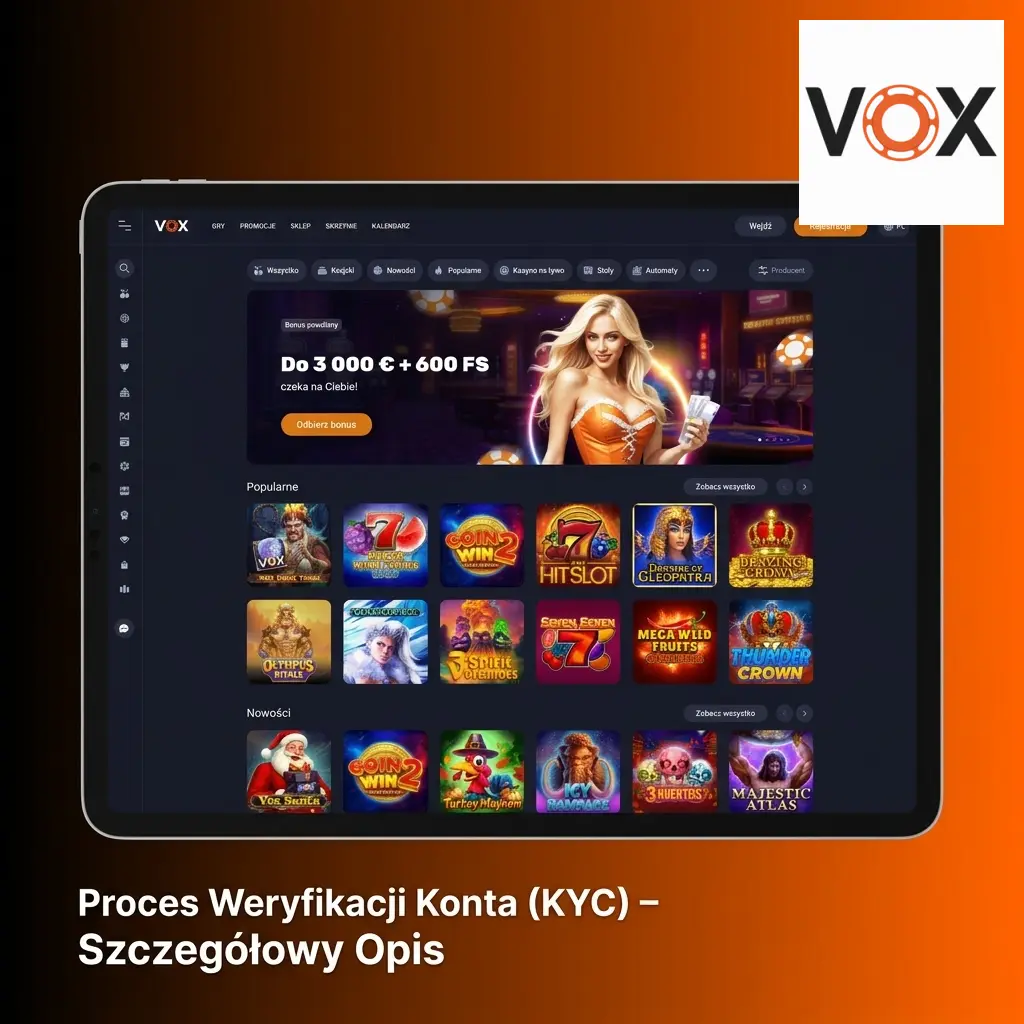 Proces weryfikacji KYC konta gracza – przesyłanie dokumentów tożsamości i potwierdzenia adresu